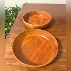 Vintage Mid-Century Modern Danish Teak Bowls – Set of 2